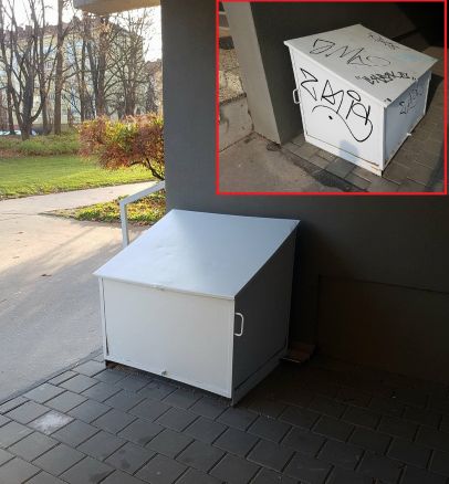 Odstranění graffiti před a po