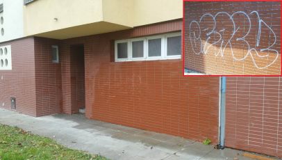 Odstranění graffiti před a po