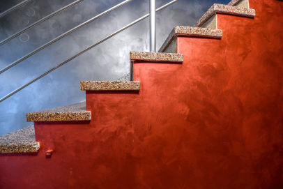 Dekorační malba Argento antico+Rosso puro