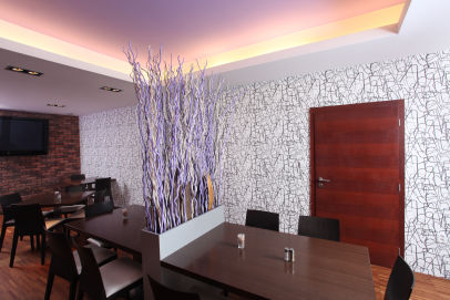 Tapetování v restauraci Viktoria