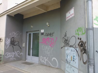 Odstranění graffiti před